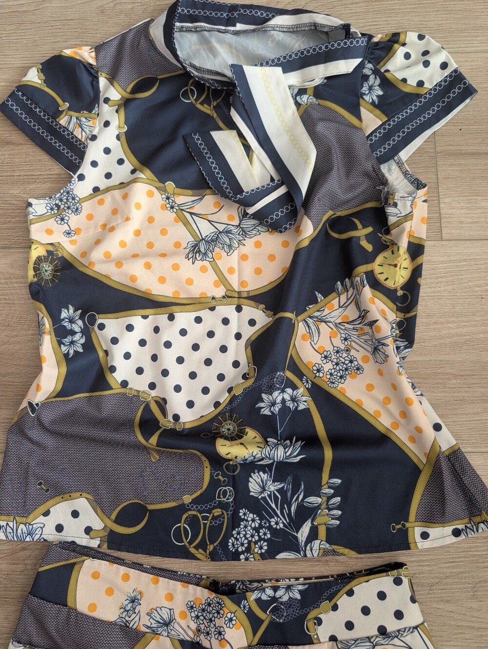 Patterned Two Piece Set - Picture 2 of 3